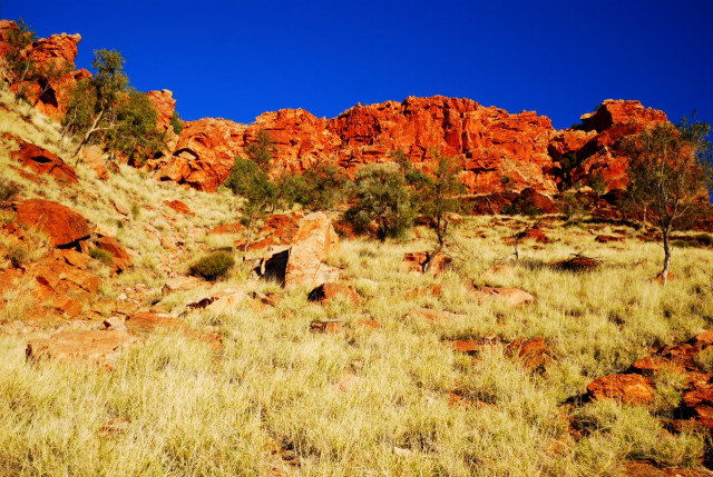 The Beautiful Alice Springs Macdonnell Ranges photo from the Flynn Grave walking path looking at Mt Gillen